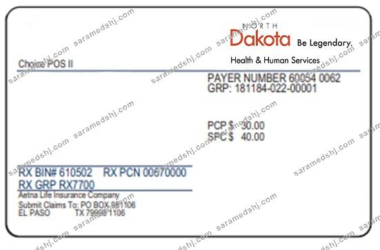 North Dakota health insurance card